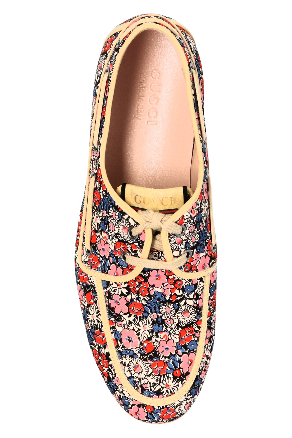 Gucci Floral-printed boat shoes